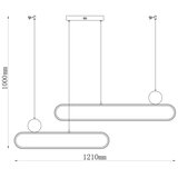  LED luster na sajli FLORENTYNA LED/48W/230V 4000K zlatna/crna | Eponuda.com