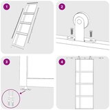  Klizna vrata crna 76x205 cm od kaljenog stakla i aluminija | shoptok.hr