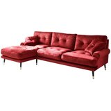 MID.YOU KOTNA SEDEŽNA GARNITURA, žamet temno rdeča | Shoptok.si
