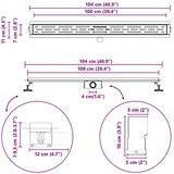  Odvod za prho s stekleno zaščito srebrna 100 cm, (5000112437) | Shoptok.si
