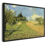  Slika - Alfred Sisley – Grain fields on the hills of Argenteuil 90x60 U crnom drvenom okviru | shoptok.hr