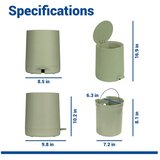 Wenko Zelen plastičen koš za smeti s pedalom 5 l Fablo – | Shoptok.si