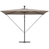 vidaXL Kantaliv dežnik z bananom Taupe 294 x 200 x 254 cm | Shoptok.si