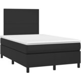  s oprugama i madracem crni 120x190 cm od umjetne kože | shoptok.hr