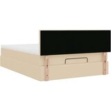 vidaXL otomanski krevet s madracem krem 140x200 cm tkanine | shoptok.hr