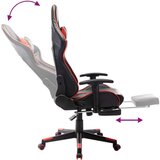 vidaXL Igraća stolica od umjetne kože s osloncem za noge crno-crvena | shoptok.hr