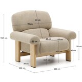Kave Home Bež fotelj iz šenilje Nema – | Shoptok.si
