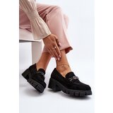 VINCEZA Black Loafers on Chunky Heel Eriella | Shoptok.si