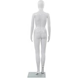  Ženska lutka za izlog sa staklenim postoljem bijela sjajna 175 cm | shoptok.hr