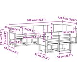  Set vanjskih sofa 8 kom. Prirodna i svjetlosiva Poliester | shoptok.hr