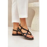Zazoo Leather Flat Sandals With Intertwined Straps | shoptok.hr