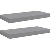  Plutajuće zidne police 2 kom sive 50 x 23 x 3,8 cm MDF | shoptok.hr