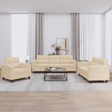vidaXL 3-dijelni set sofa s jastucima krem od mikrovlakana Cijene