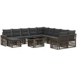  Sjedeća garnitura za vrt 12 kom. Siva i tamno siva poliratan | shoptok.hr