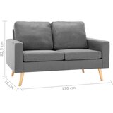  Dvosjed od tkanine svjetlosivi | shoptok.hr