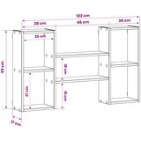  Zidna polica Staro drvo 102 x 17 x 59 cm Prerađeno drvo | shoptok.hr