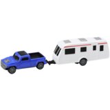 Metalni auto za igru sa bijelom prikolicom - 35 cm | shoptok.hr