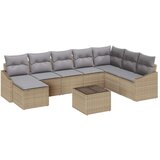  Set vrtnih blagovaonica od 9 komada s jastučićima Crna Poli Ratan | shoptok.hr