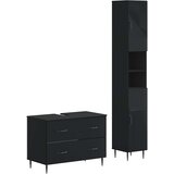  Set kupaonskih ormara od 2 dijela HAARLEM Crna | shoptok.hr