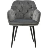 Livetastic Naslanjač Samt, Siva | Shoptok.si