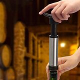 Eva Ročna vakuumska črpalka za vino + 2 zamaška / črn / inox, pvc, (5000198831) | Shoptok.si