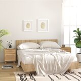 The Living Store Noćni ormarići 2 kom smeđi masivna borovina i prirodni ratan Cene