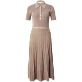 Pletena obleka 'FIT N FLARE' mokka