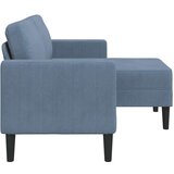 SOFA 2-sjed s ležaljkom u obliku slova L plava 125 cm lan | shoptok.hr