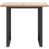  Blagovaonski stol O-oblika 80x80x75,5 cm od borovine i čelik | shoptok.hr