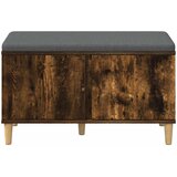  Klupa za hodnik s jastukom Dimljeni Hrast 80 x 38 x 46 cm | shoptok.hr