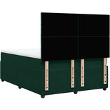  s oprugama i madracem tamnozeleni 160x200 cm baršunasti | shoptok.hr