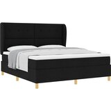 Krevet s opruga kutije s uzglavljem Crna 200 x 180 cm tkanina | Eponuda.com