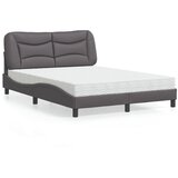  Krevet s madracem Hvar sivi 140x190 cm od umjetne kože | shoptok.hr