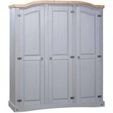  Garderobna omara mehiška borovina Corona Range s 3 vrati siva | Shoptok.si