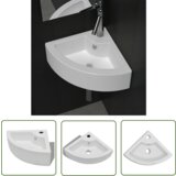 The Living Store Umivalnik z odprtino za odtekanje 45x32x12,5 cm bel - Umivalnik, (21744842) | Shoptok.si