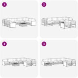  Set vanjskih sofa 10 kom. Prirodna i krem Čvrsto drvo akacije | shoptok.hr