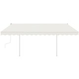 vidaXL Tenda na ručno uvlačenje s LED svjetlima 4 x 3 5 m krem | shoptok.hr