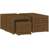  4-dijelni set vrtnih kutija boja meda od masivne borovine | shoptok.hr