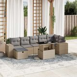 vidaXL 8-dijelni set vrtnih sofa od poliratana s jastucima bež | shoptok.hr
