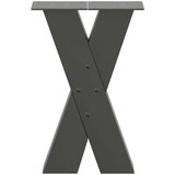 vidaXL noge kavne mizice v obliki črke x 2 kosa antracit 38x(42-43) cm | Shoptok.si