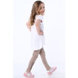 Fasardi Girls' beige leggings with strings on legs | Shoptok.si