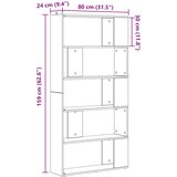 Ormarić za knjige Staro drvo 80 x 24 x 159 cm Konstruirano drvo | shoptok.hr
