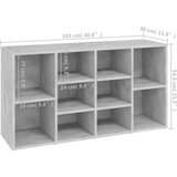 vidaXL Klop za shranjevanje čevljev siva 103x30x54,5 cm iverna plošča, (20619636) | Shoptok.si