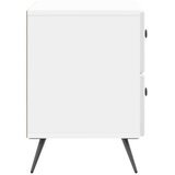  Nočna omarica s predalom Bela visok sijaj 62 x 34,5 x 47,5 cm, (5000210019) | Shoptok.si