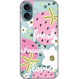  torbica silikonska print skin za iphone 16 plus 6.9 fresh pink Cene