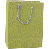  Paper Gift Bag Silver Wavy Lines 23 x 18 x 10.5 cm | shoptok.hr