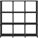 Police za izlaganje s 9 kocki crne 103x30x107,5 cm od tkanine | shoptok.hr