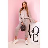 Kesi Włoski Set sweatshirt + pants buttery fabric beige | shoptok.hr