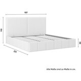 Bessagi Home Oblazinjena Postelja Mila, 180x200, Bela | Shoptok.si