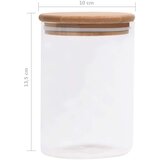 vidaXL Staklenke za pohranu s poklopcima od bambusa 4 kom 800 ml | shoptok.hr
